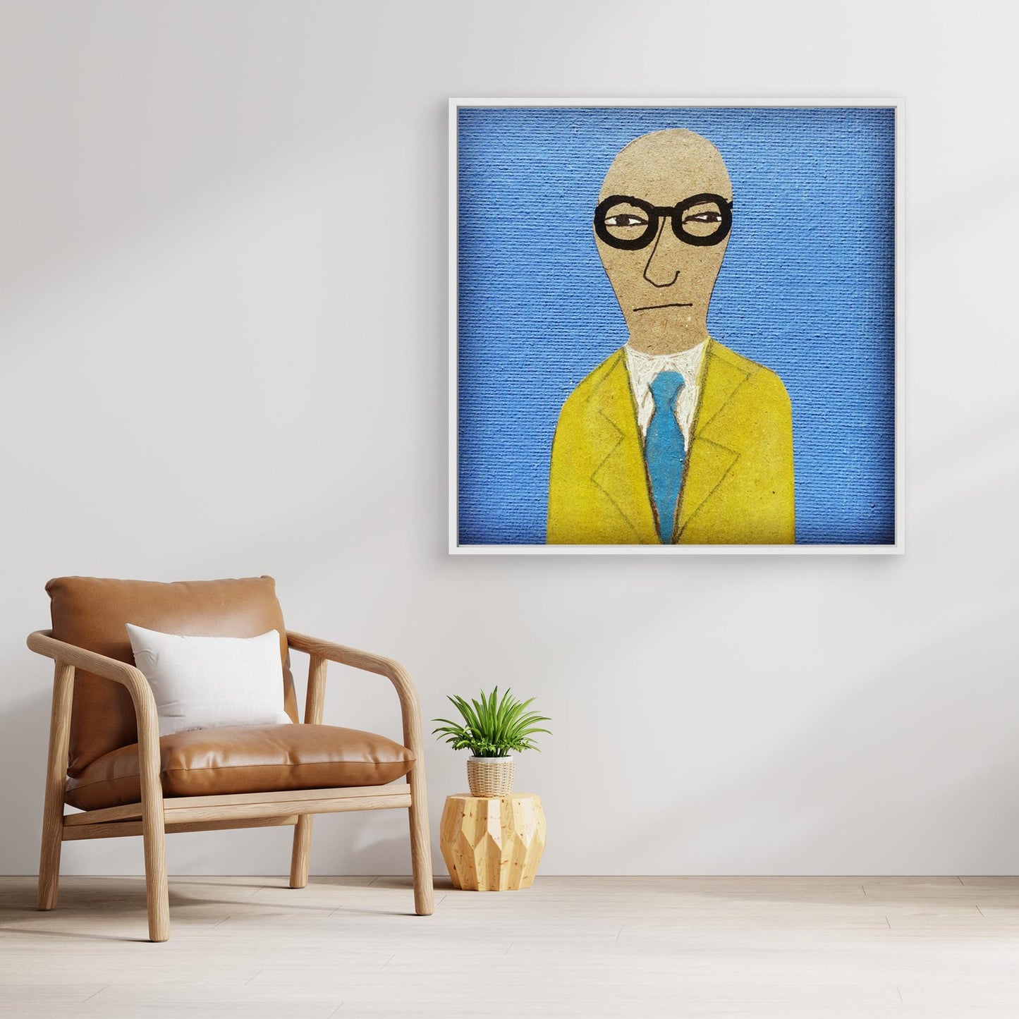 MAN WITH ROUND GLASSES