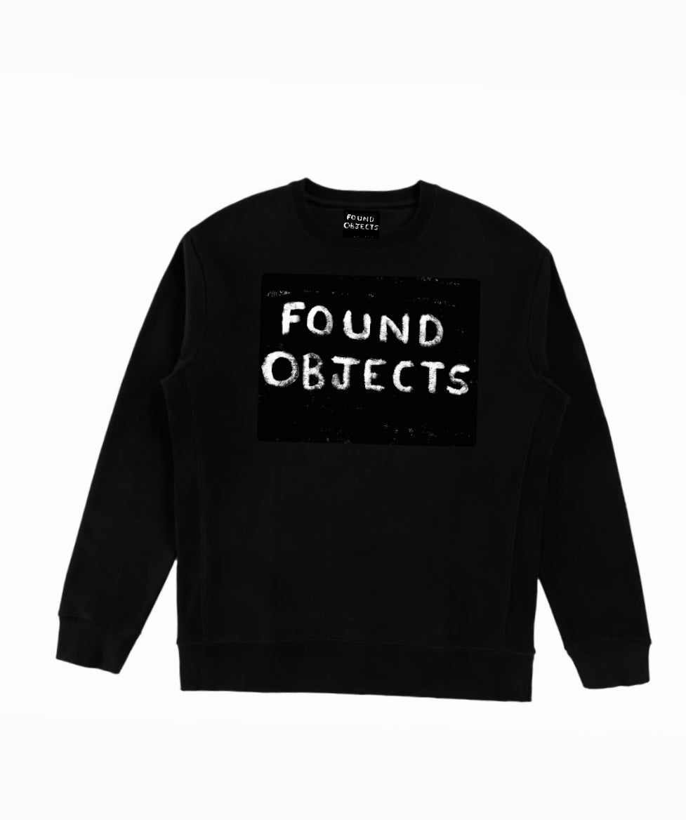 FOUND OBJECTS HAND PAINTED SWEATSHIRT