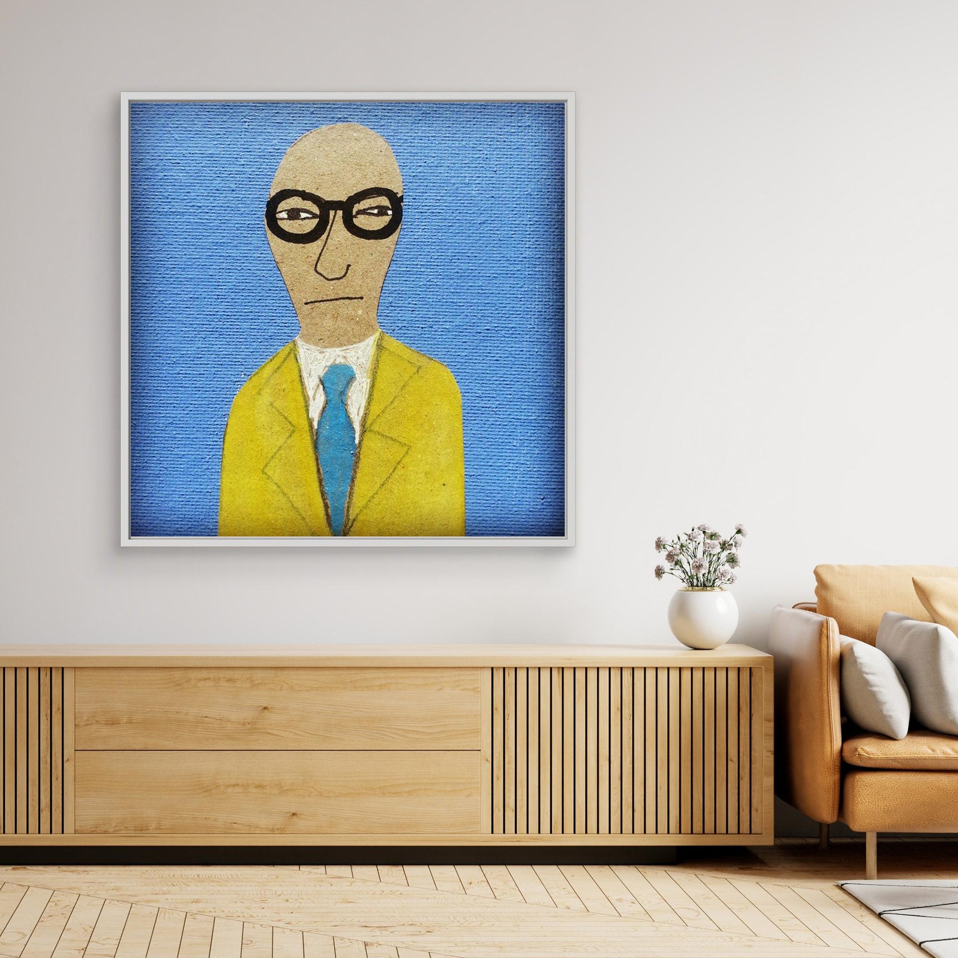 MAN WITH ROUND GLASSES