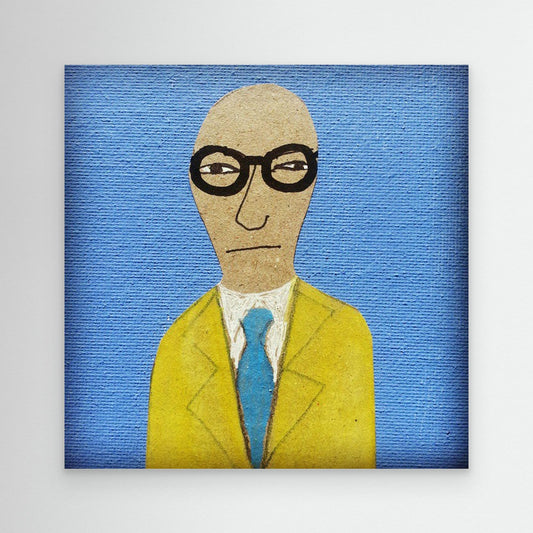 MAN WITH ROUND GLASSES